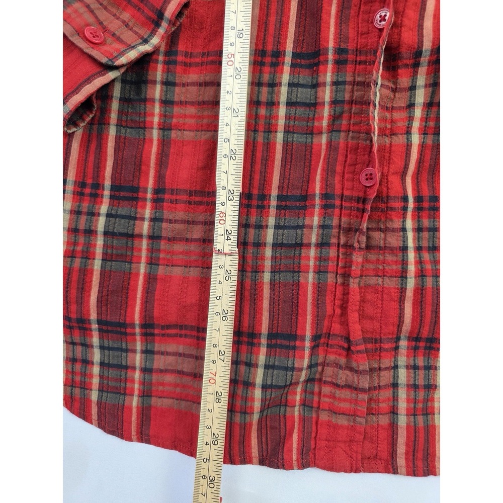 Lauren Ralph Lauren Plaid Shirt Red Cotton Button Up 2X‎ Preppy Classic - Picture 7 of 16